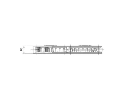 Obrázek produktu pro Deskový radiátor Rotheigner Plan 21 600 x 700 mm 8 přípojek (boční, dole vlevo nebo uprostřed)