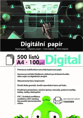 Produktbild von Büropapier A4 100g für Digitaldruck, geeignet für Laser- und Tintenstrahldrucker