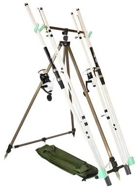 Immagine prodotto di FISH-XPRO Beach Pro DeLuxe - 2 canne - 2 mulinelli - Set da pesca da spiaggia - Set di canne da spiaggia - 3,90 m - Bianco