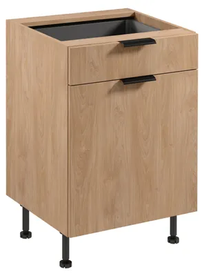 Immagine prodotto di Mobile basso SALERNO con cassetto - larghezza 60 cm, rovere + credenza in omaggio