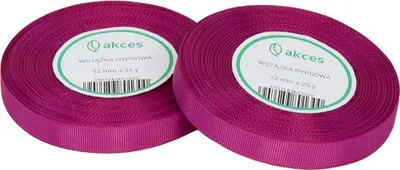 Zdjęcie produktu dla Tasiemka / wstążka rypsowa 12mm fuksja 23m