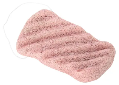 Produktbild von Konjac-Schwamm – Natürliche Konjakfasern – Peeling-Werkzeug – Sanft zur Haut – Ideal für Neugeborene – Abmessungen: 11,5 x 6,2 cm – Reinigungsschwamm