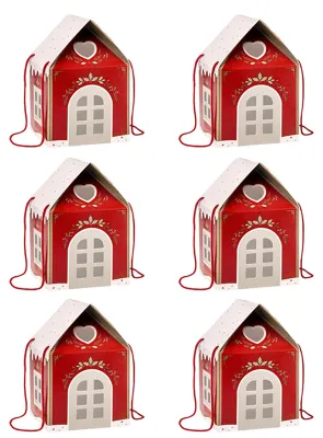 Produktbild von Weihnachtswunderland-Cottage-Geschenkbox, wiederverwendbare Verpackung im Weihnachtshaus-Design, dekorative Erinnerungsbox, Winterdekoration für Zuhause |
