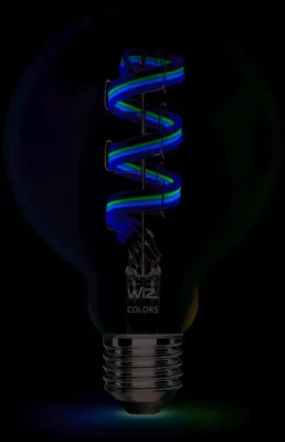 Produktbild von WiZ Filament-Lampe in Kugelform, transparent, 40 W G95 E27, Intelligentes Leuchtmittel, Wi-Fi/Bluetooth, Transparent, Wi-Fi 4 (802.11n), 802.11b, 802.11g, LED, E27