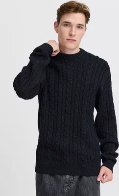 Produktbild von Casual Friday CFKarl Herren Strickpullover Grobstrick Pullover mit Rippkragen Rippbündchen Baumwollmischung Regular fit