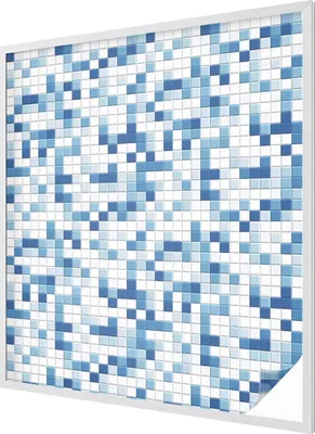 Produktbild von Buntglas Fensterfolie – 116x100 cm – Stained-Glass Design – blickdichte dekorative Sichtschutzfolie – selbstklebend, UV-Schutz – Kachelspiel