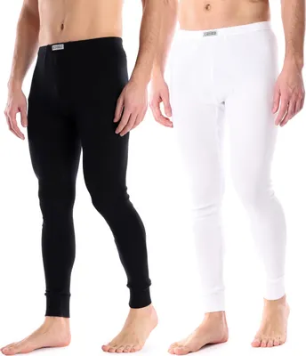 Produktbild von Ladeheid 2 Pack Herren Lange Unterhose LA40-247 (Schwarz, Weiß, XL)