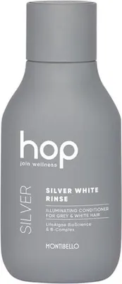 Immagine prodotto di Montibello | Balsamo HOP Silver White - 200 ml - Per capelli grigi e biondo platino - Lucentezza e cura