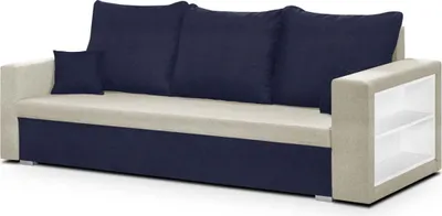 Produktbild von 3-Sitzer-Sofa mit Schlaffunktion SAM1 - Marineblau/Creme