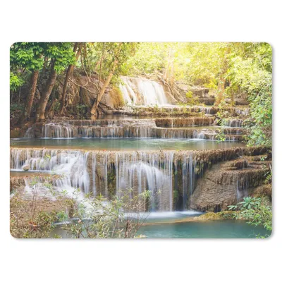 Produktbild von MuchoWow® Mauspad Mousepad Sonne - Wasserfall - Landschaft 40x30 cm - Mousepads - Maus Mat - Pad - Mausunterlage - Anti Rutsch