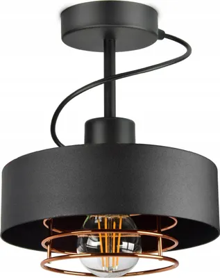 Produktbild von LUXOLAR -  Deckenleuchte Mattschwarz E27 60 W - Deckenlampe für Wohnzimmer, Küchen - Loft Design