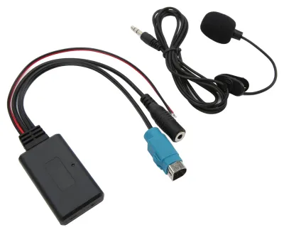 Obrázek produktu pro Bluetooth adaptér 5.0 pro autorádio, včetně kabelu pro připojení, adaptéru pro přehrávání hudby a mikrofonu, určený jako náhrada za KCE-236B, kompatibilní s Android smartphony pro handsfree volání