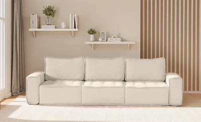 Produktbild von Sofa Modulsofa 3-teilig SANDE 3-Sitzer Stoff Alpine Beige