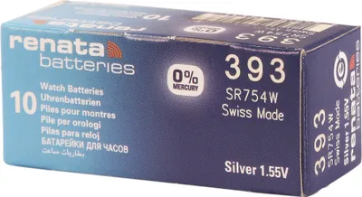 Produktbild von RENATA Silberoxid-Knopfzellen, 0% Quecksilber, 10 Stk., R301-R399