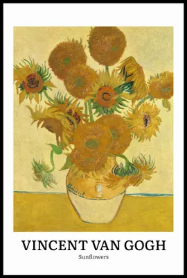 Image de Affiche 61 x 91,5 cm Motif Tournesols, Van Gogh Vintage pour le salon
