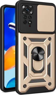 Produktbild von Redmi Note 11 Pro Hülle mit Ring Ständer Halter Dia Kameraschutz TPU Bumper Silikon Schutzhülle für Samsung Redmi Note 11 Pro / Note 11 Pro 5G Gold