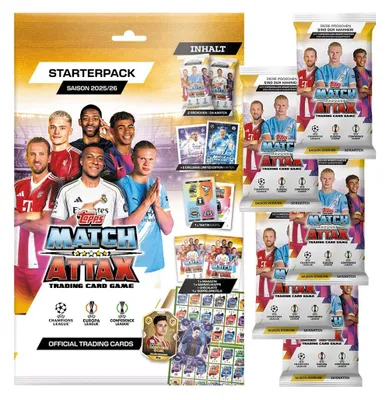 Produktbild von Topps - Match Attax Champions League 2025/26 - Trading Cards - 1 Starter + 5 Booster