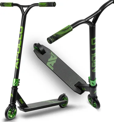 Produktbild von Apollo Stunt Scooter Freestyle Kickscooter Kinderroller Trick Roller "Hawk" - schwarz/grün