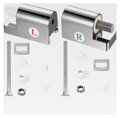 Produktbild von 2er Set Universelle WC-Sitz-Halterung, Softclose WC-Sitz-Befestigungsscharniere, Ersatzteile für Toilettensitz mit Metallscharniere