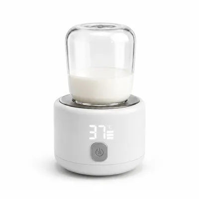 Produktbild von Baby Flaschenwärmer Akku 5000mAh, kabelloser Milchflaschenwärmer mit USB-C, 2 Min Schnellaufheizung, tragbar für Muttermilch & Beikost