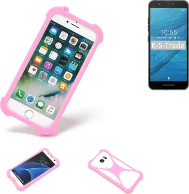 Produktbild von K-S-Trade Handy Hülle kompatibel mit Fairphone Fairphone 3 Schutz Hülle Bumper Silikon Schutz Hülle Cover Case Silikoncase Silikonbumper TPU