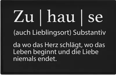 Produktbild von Trendation - Zuhause Spruch Fußmatte Geschenk Fussmatte für Zuhasue Außen und Innenbereich 60x40 cm