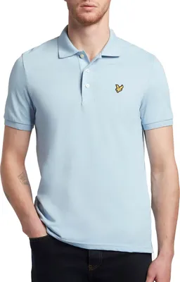 Produktbild von Lyle & Scott Polo hellblau einfarbig Baumwolle