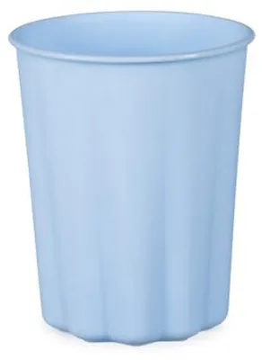 Produktbild von 96x Plastikbecher Rüsche Mehrwegbecher, 220 ml, pastell hellblau