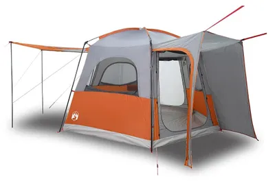 Produktbild von vidaXL Autozelt 4 Personen Grau und Orange Wasserfest