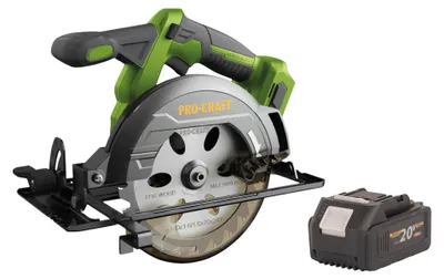 Obrázek produktu pro Akumulátorová okružní pila Procraft PCA32-BB 20 V 165 mm bezkartáčová + 1x akumulátor 4,0 Ah - bez nabíječky