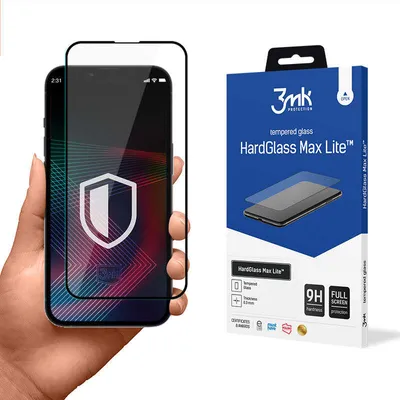 Obrázek produktu pro 3MK HardGlass Max Lite, Apple, Apple iPhone 14 Pro, Odolné proti poškrábání, Nárazuvzdorné, Průhledná, 1 kusů