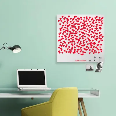 Produktbild von Dekorative Magnettafel in Herzform zur Wandmontage Lovestorming