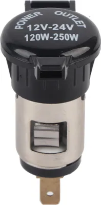 Produktbild von Zigarettenleichteradapter, DC12-24V schwarzer staubfester Stromversorgungsbuchse mit wasserdicht