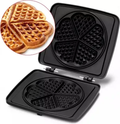 Immagine prodotto di Piatti waffle a forma di cuore nero Frifri FM0026
