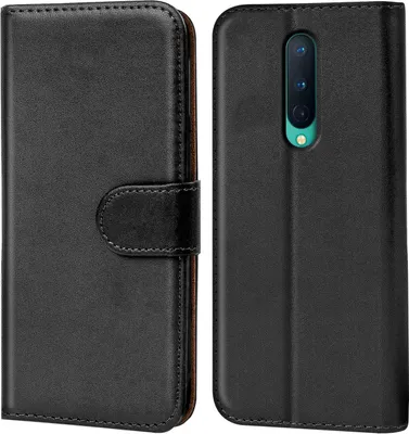 Produktbild von Conie Klapp Tasche für OnePlus 8 Kartenfach Rundumschutz Hülle in Schwarz