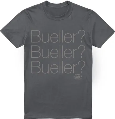 Imagen del producto de Camiseta para hombre de "Ferris Bueller's Day Off" - "Bueller?" (modelo TV6942, talla L, color carbón)
