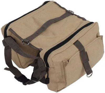 Produktbild von Hunde-Tasche - Leichtgewicht - Hunde-Rucksack - Rucksack für Hunde - Taktisches Hunde-Harnisch - Faltbarer Griff - Zwei Seitenfächer mit Reißverschluss