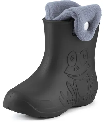 Produktbild von Ladeheid Eva Kinder Jungen Mädchen Gummistiefel Regenschuhe gefüttert LA-CA-04 (Carbone/Grau, 22/23 EU)