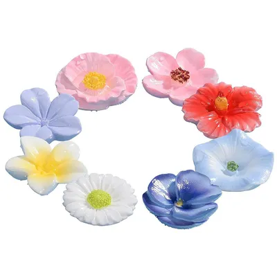 Produktbild von 8 künstliche Schwimmblumen für Aquarium, Teich und Terrarium, ungiftiges Resin, langlebig, farbenfroh, dekorative Wasserpflanzen