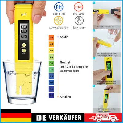 Produktbild von PH Messgerät Wasser pH Wert Messgerät pH Tester für Wasser Pool Aquarium Trinkw