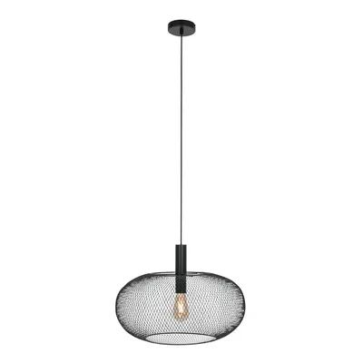 Produktbild von Steinhauer Pendelleuchte Cloud 1-flammig Mattes Schwarz 50x50cm