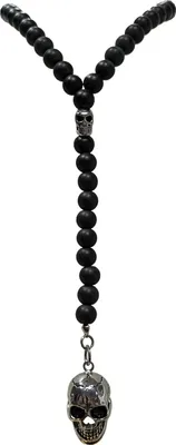 Produktbild von JuwelmaLux Y-Halskette aus Edelstahl mit Onyx mattiert JL45-05-0078