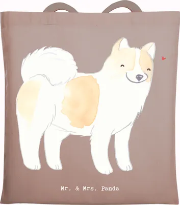 Produktbild von Mr. & Mrs. Panda Jutebeutel Thai Bangkaew Lebensretter - Braun Pastell - Geschenk, Shopping Tasche, Dog, totebag, Laptoptasche, Einkaufstasche, Tote Bag