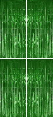 Produktbild von 4x Lametta Vorhang - grün - 91x244 cm
