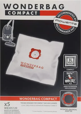 Immagine prodotto di Sacchi in microfibra universali Wonderbag Compact per aspirapolvere Rowenta Tefal