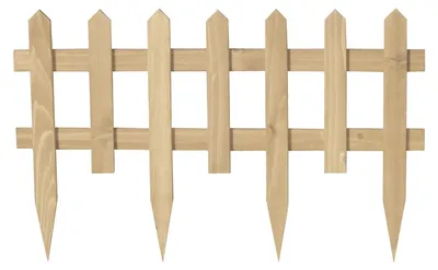 Zdjęcie produktu dla Drewniane obrzeże płotu ogrodowego 67x2xH42 cm.