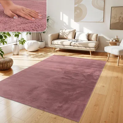 Produktbild von Teppich Wohnzimmer Kunstfell Plüsch Hochflor Shaggy Weich Verschied. Farben Grösse 160x220 cm