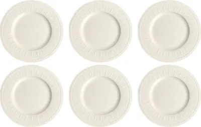 Produktbild von Villeroy & Boch CELLINI Speiseteller Essteller D. 27cm 6er Set weiß Porzellan