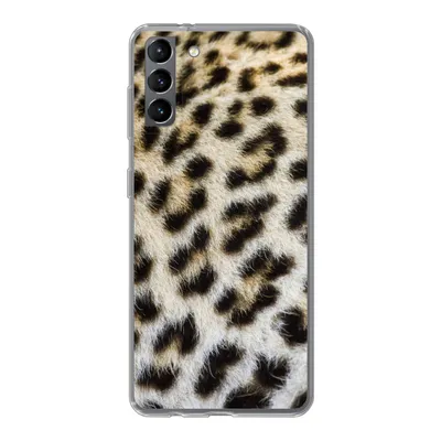 Produktbild von MuchoWow® Handyhülle Schutzhülle Hülle für Samsung Galaxy S21 Plus Nahaufnahme Mantel Leopard Silikon Softcase Handy Hülle - Handy-Tasche