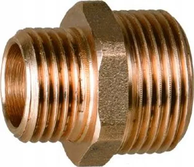 Immagine prodotto di Nipplo riduttore in ottone Riduzione 1/2 x 3/8 AQUER